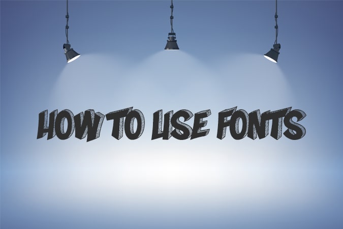 how to use fonts in graphic design