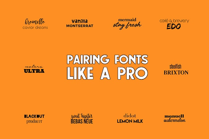 how to pair fonts