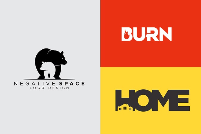 negative space logo design