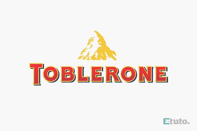 toblerone negative space logo