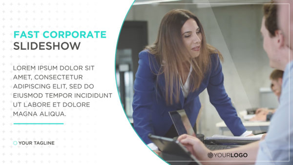 fast corporate slideshow after effects template