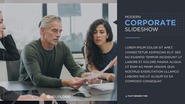 modern corporate slideshow after effects template