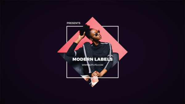 modern labels after effects template